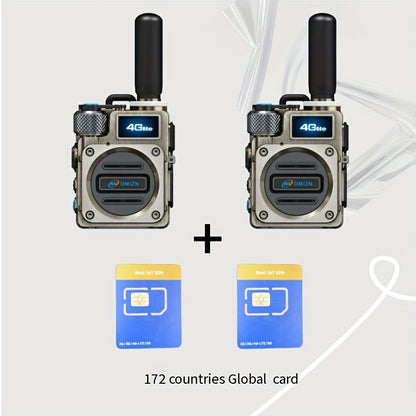 Omi Smart M6 Card Slot Global Intercom, Unlimited Distance 5000km Call Range, Metal Body, Shockproof and Drop-Resistant, HD Blue Screen, 5-Day Long Standby, 8K Intelligent Noise-Cancelling Speaker, Mini Design, Offroad Commun