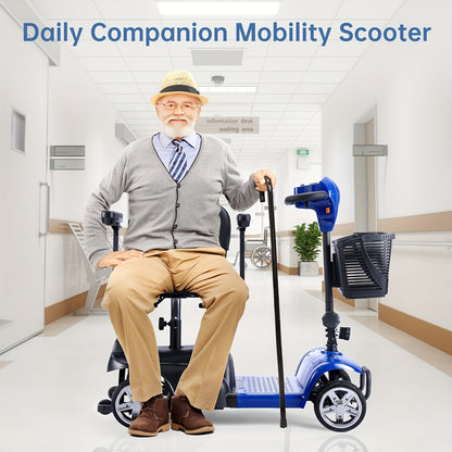 250W Mobility Scooter for Seniors Disabled, 12.6ah Battery 15-Mile Range, One-Click Fold, Detachable Basket, LED Headlights, UL2272 Certified with Tool Kit.,  Disability Assistance Device, Lightweight Scooter, Compact Design,