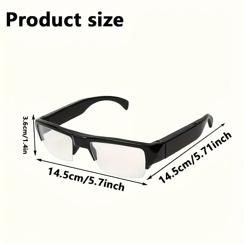 1080HD • High-quality Smart Glasses • 64GB Storage, Lightweight, Anti-Glare, Adjustable Head Strap, Sleek Glossy Finish, Durable Construction for Cycling, Motorcycle, Car & Fishing