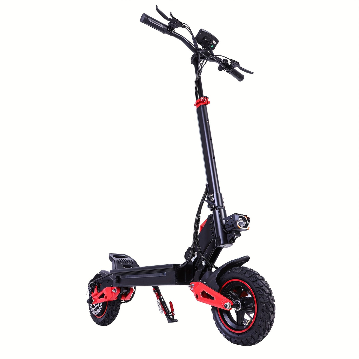 Folding Electric Scooter for Adults with 10" Off-Road Tires, Long-Range 48V18Ah Battery, Dual Braking & Shock Absorption, Supports 264.55LB Load, Portable Mobility, Urban Commuting, Sleek Mobility, Compact Design, Highperform