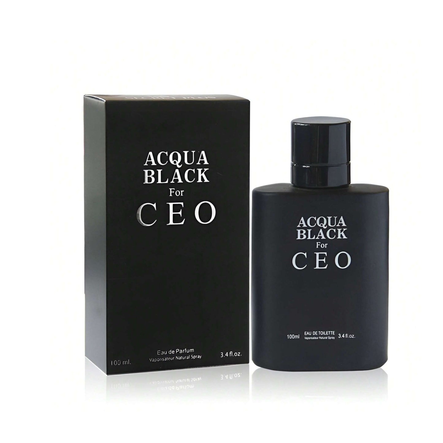 ACQUA BLACK CEO, Eau De Parfum Spray Perfume, Fragrance For Men- Daywear, Casual Daily - 3.4 Oz Bottle- Ideal EDP Beauty Gift For Birthday, Anniversary