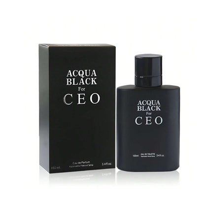 ACQUA BLACK CEO, Eau De Parfum Spray Perfume, Fragrance For Men- Daywear, Casual Daily - 3.4 Oz Bottle- Ideal EDP Beauty Gift For Birthday, Anniversary