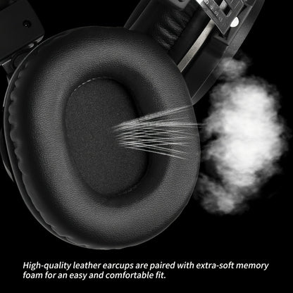 HP60 Professional DJ Monitor Headphones Closed-Back Headphones with 3.5mm + 6.35mm Plug, Rich High Treble, Suitable for DJs, Recording Studios, and Music Production Equipment, Studio Headphones, Closedback Design, Durable Hea