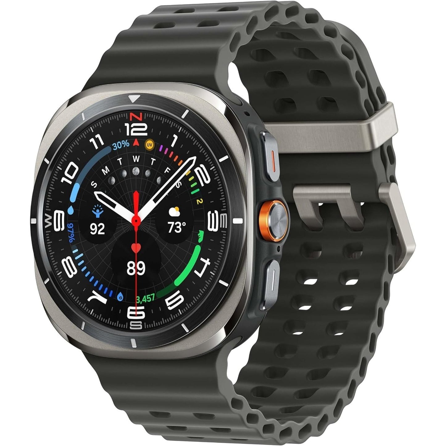 Samsung Galaxy Watch Ultra - 32GB - 47mm - Titanium Silver - Titanium - Dark Grey - Marine Band - Silicone - (RENEWED)