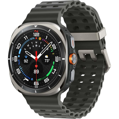 Samsung Galaxy Watch Ultra - 32GB - 47mm - Titanium Silver - Titanium - Dark Grey - Marine Band - Silicone - (RENEWED)