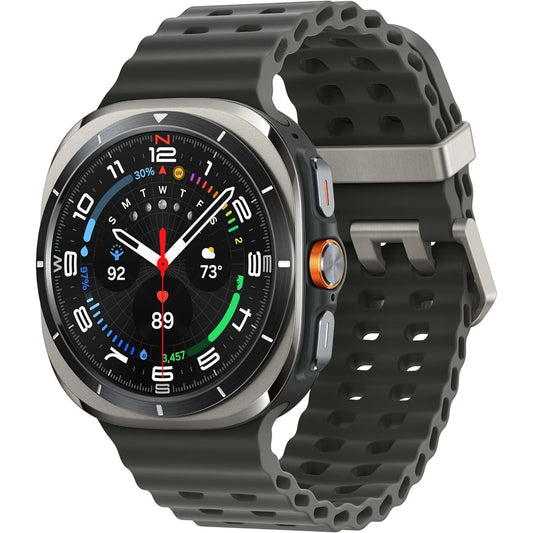 Samsung Galaxy Watch Ultra - 32GB - 47mm - Titanium Silver - Titanium - Dark Grey - Marine Band - Silicone - (RENEWED)