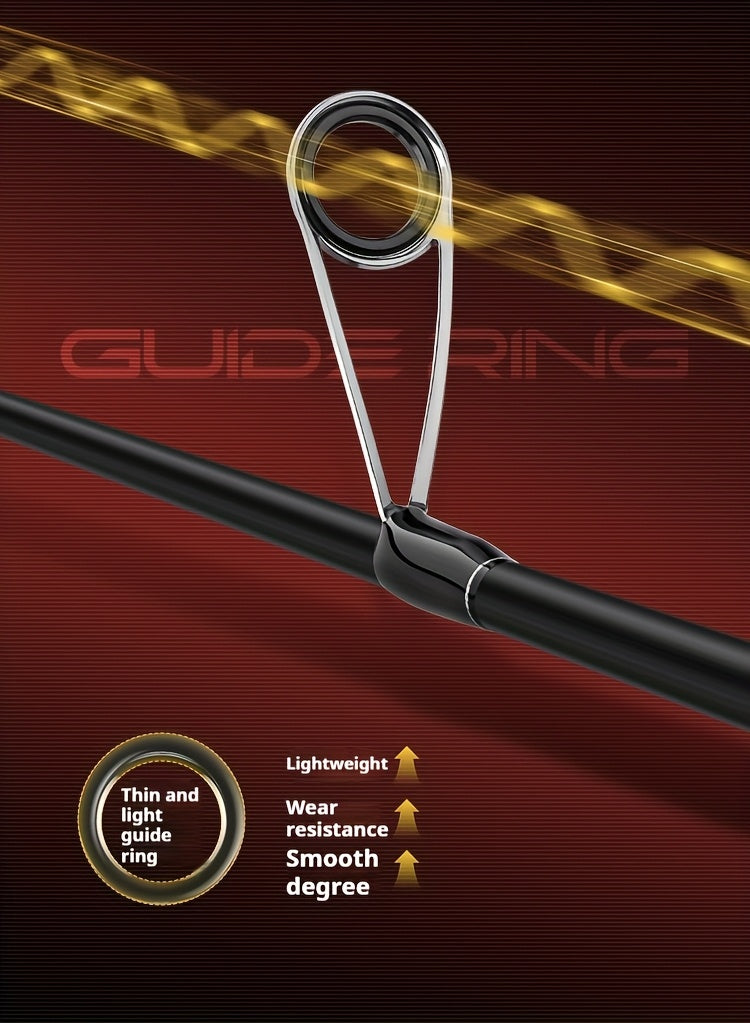 Commander Ambidextrous Carbon Fiber Baitcast Fishing Rod and Reel Combo, Extra Light Medium Fast Action, Ideal for Easter, Independence Day, Christmas, New Year, Grandparents Day Gifts