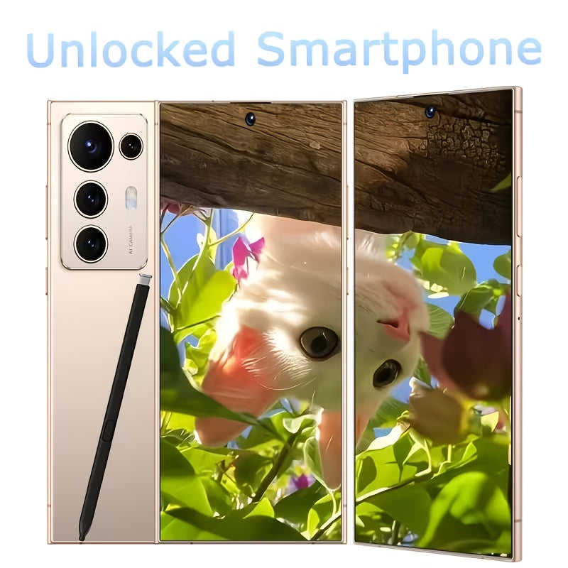 2026 new S25 Ultra Smartphone | 6.8-inch Display, 12GB RAM, 512GB Storage, Dual SIM Dual Standby, Android System, Fingerprint Unlock, Facial Recognition, Includes Headphones, Data Cable, Phone Case & Screen Protector, Fully F