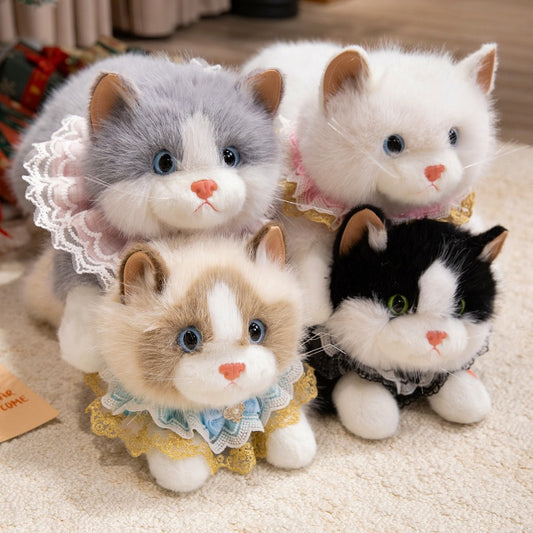 45cm/17.71in Realistic Ragdoll Cat Plush Toy - Soft Touch Life-Size lying Kitten Doll, Huggable Pet for, Gift & home, for all Breeds Compatibility