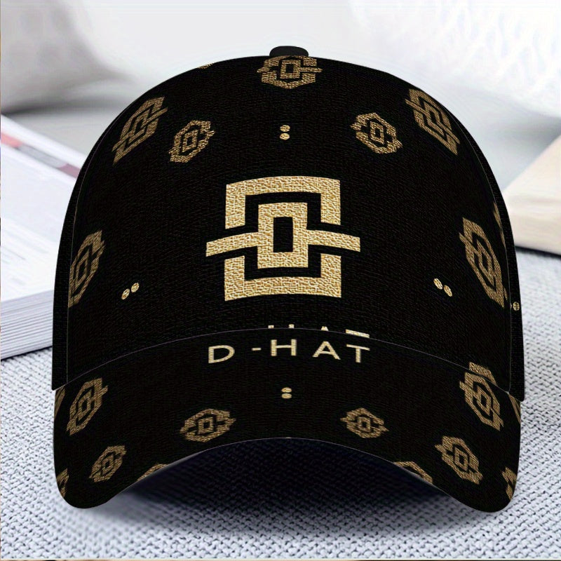 1pc 2D Thanksgiving Elegant Golden Pattern Print Baseball Cap - Full-Body Polyester Hat with Bold Vibrant Design, Ideal for Streetwear, Sports & Outdoor Running., Casual Wear, Streetwear Fashion, Trendy Headwear, Durable Fabr