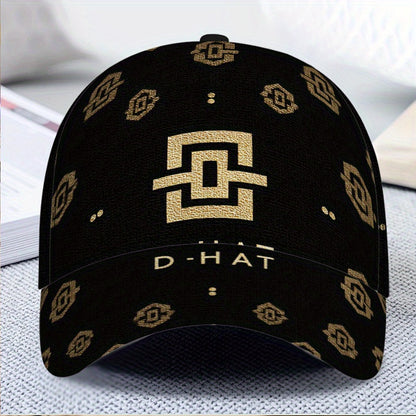 1pc 2D Thanksgiving Elegant Golden Pattern Print Baseball Cap - Full-Body Polyester Hat with Bold Vibrant Design, Ideal for Streetwear, Sports & Outdoor Running., Casual Wear, Streetwear Fashion, Trendy Headwear, Durable Fabr