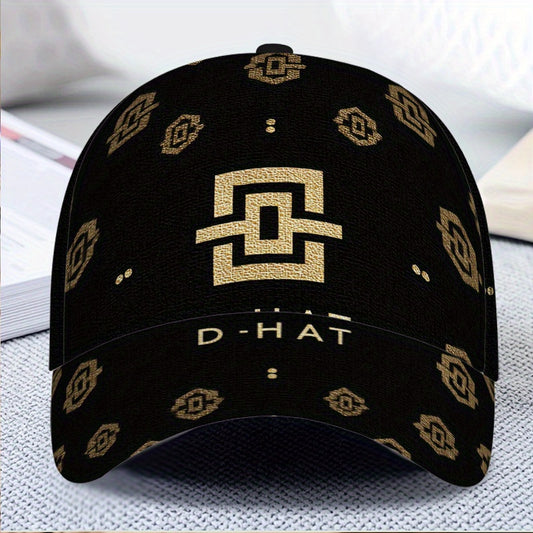 1pc 2D Thanksgiving Elegant Golden Pattern Print Baseball Cap - Full-Body Polyester Hat with Bold Vibrant Design, Ideal for Streetwear, Sports & Outdoor Running., Casual Wear, Streetwear Fashion, Trendy Headwear, Durable Fabr