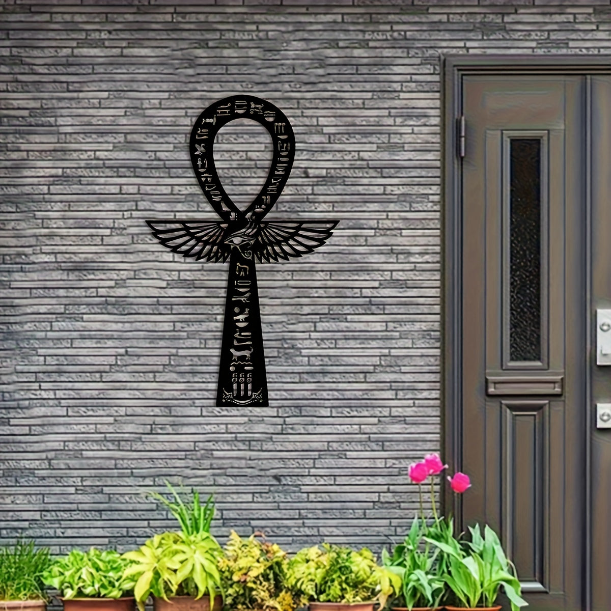 1pc Room Decor Iron Ankh Wall Art - Egyptian Hieroglyphic Symbol, Nile River Ankh, Ancient Egyptian Decor, Spiritual Key to Life - For Home Decor Enthusiasts & Spiritual Seekers - Perfect Gift for Housewarming & Birthday
