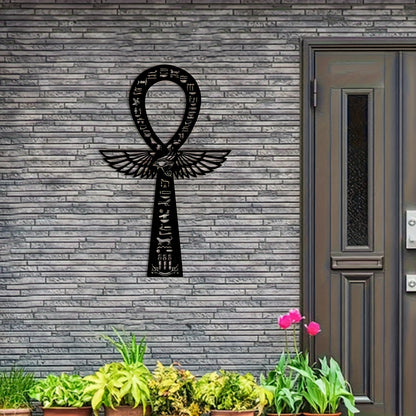 1pc Room Decor Iron Ankh Wall Art - Egyptian Hieroglyphic Symbol, Nile River Ankh, Ancient Egyptian Decor, Spiritual Key to Life - For Home Decor Enthusiasts & Spiritual Seekers - Perfect Gift for Housewarming & Birthday