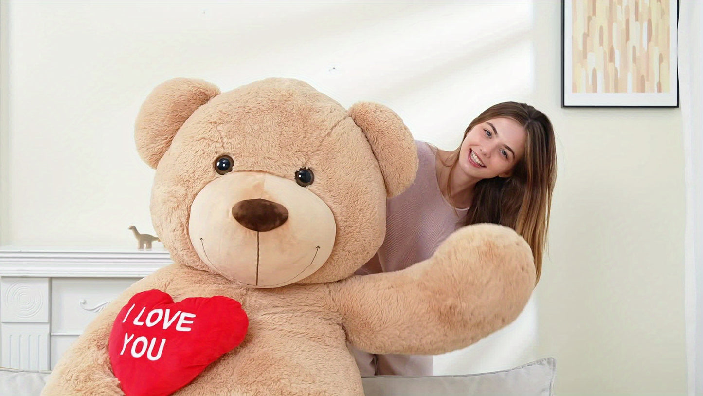 Giant Teddy Bear 6ft Stuffed Animals - "I Love You"Red Heart Jumbo Human Size Teddy Bear for Girlfriend, Boyfriend, Wife, Lover-Birthday, Anniversary, Valentines, Or Long Distance
