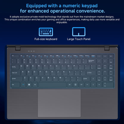 RNRUO 15.6-inch New Ultra-thin Laptop with Pentium 6500Y Processor, 8GB RAM SO-DIMM * 2 256GB SSD, Supports Dual Screen 4K High-definition Resolution, Stereo Four Speakers, TYPE-C Charging And PD Fast Charging, Rich Computer