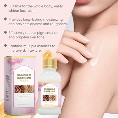Ouhoe 125ml Body Whitening Essence Oil Deep Moisturizing Armpits Knees Knuckle Joint Peeling Lighten Dark Skin Body Care Essence