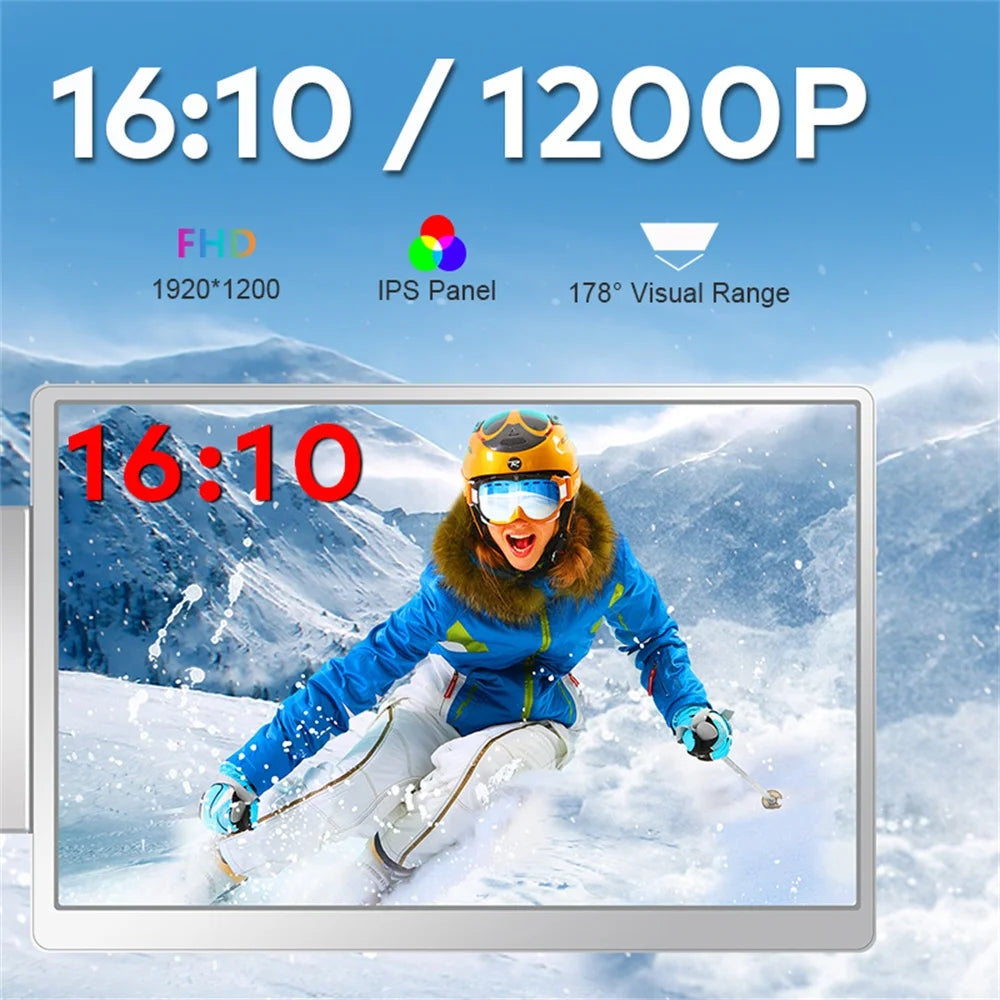 Portable LCD FHD IPS Gaming Backlit External Monitor High-Definition Dual Triple Screen Extender for Productivity Rospider