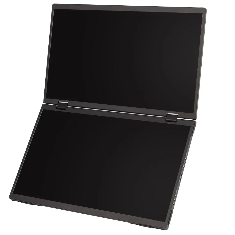UPERFECT 15.6" Dual Portable Monitor for Laptop Screen Extender Folding Stacked Triple with Mini HDMI Office Computer Display