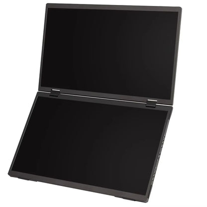 UPERFECT 15.6" Dual Portable Monitor for Laptop Screen Extender Folding Stacked Triple with Mini HDMI Office Computer Display