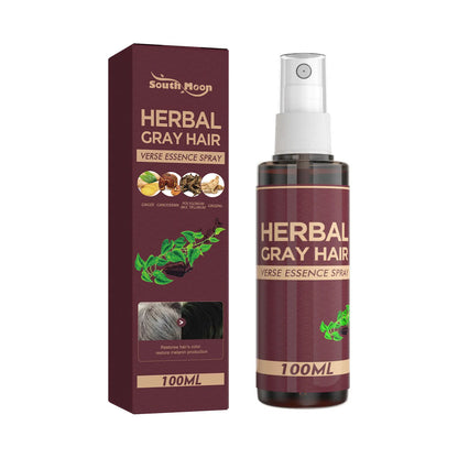 Southmoon 100ml Hair Darkening Herbal Spray White To Black Natural Color Repair Anti Grey Reduce Hair Loss Herbal Haircare Serum