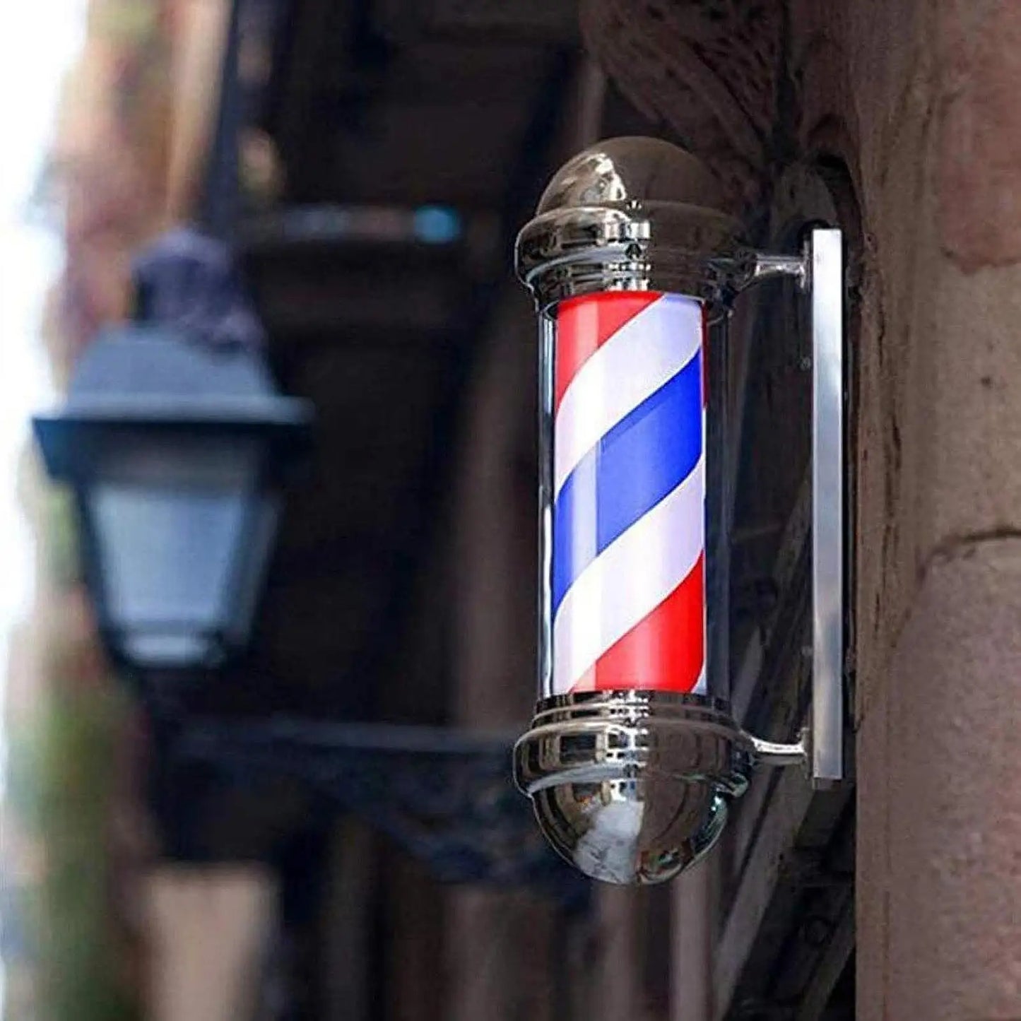 Barber Pole Rotating Light Salon LED Sign Wall Mounted Salon Light Waterproof Sturdy Barbershop Wall Hanging Salon Sign US Plug