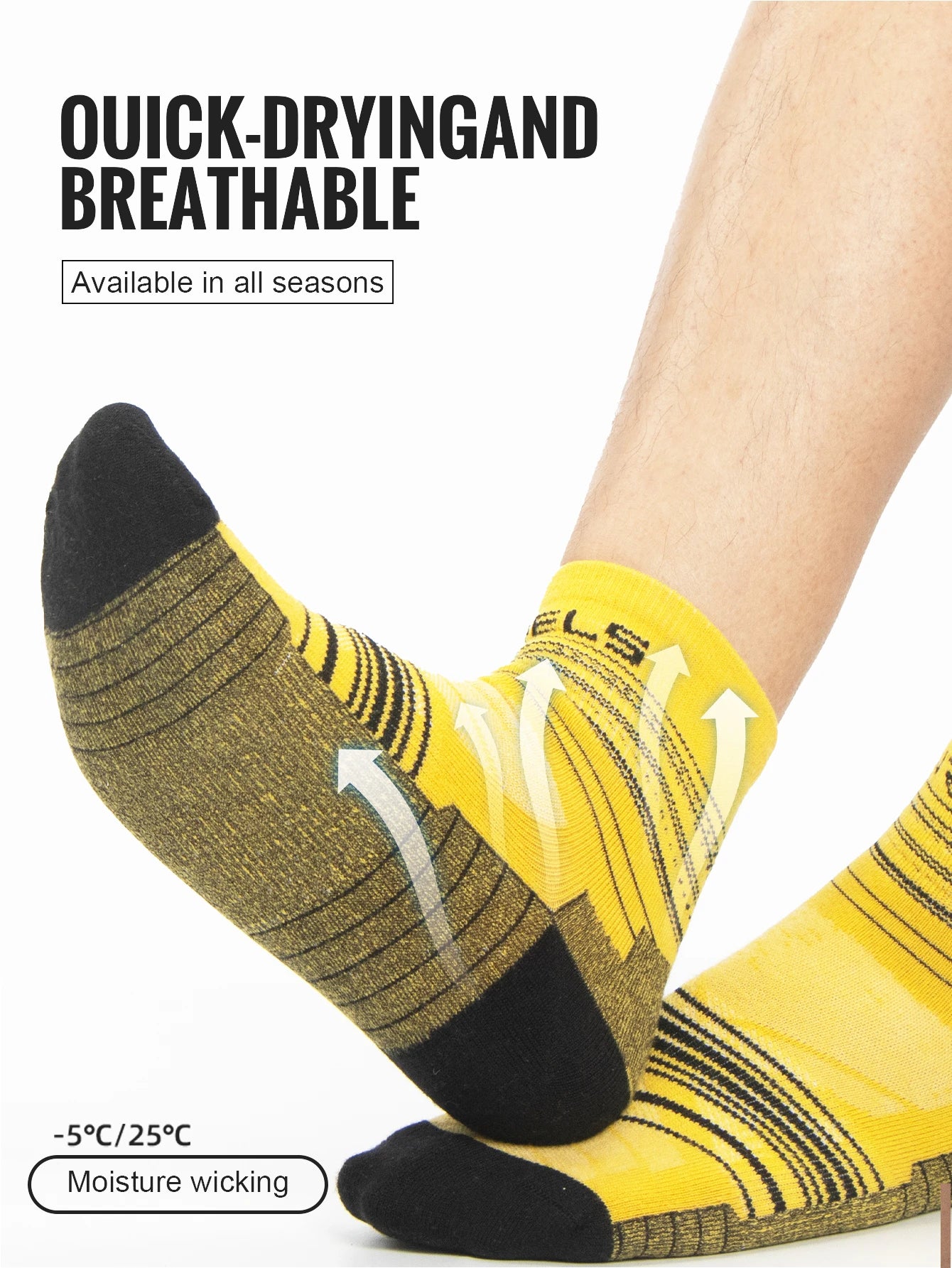 WRELS 1/3Pairs Merino Wool Socks Warm Thick Cushion Wool Socks Running Moisture Wicking Sports Socks Merino Wool Hiking Socks