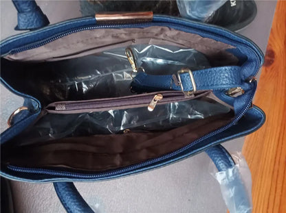 Women Solid Color Handbag Elegant Leather Large Capacity Messenger Pack For Women 2023 New Handbags For Women Daily Shoulder Bag