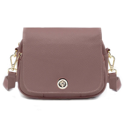 Zency Women Soft Leather Elegant Small Handbags Roomy Crossbody Bag With High Quality Vintage Hardware For Girls Leisure Purses