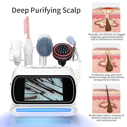 Multifunctional 5 in 1 Portable Deep Cleaning Skin Analyzer Scalp Care Salon Home Use Beauty Equipment Hair