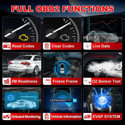 LAUNCH X431 CR300 OBD2 SCANNER CAN Auto Code Reader Diagnostic Tools I/M Engine Battery Tester Lifetime Free Update