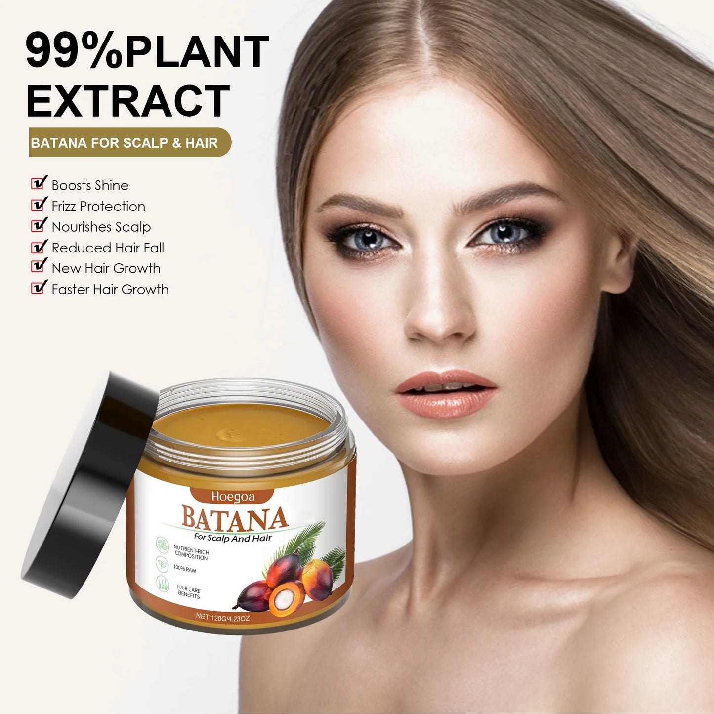 Batana Oil For Hair Growth Nourishing & Smoothing Hair Treatment Preventing Hair Loss For Scalp and Hair Repair Care Serum Oil