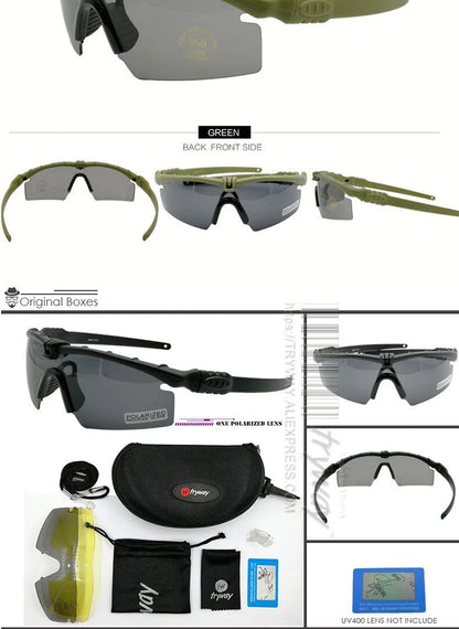 Tactical Professional Protective Military Polarized Glasses-Shooting Gafas Sports Hiking Cycling Paintball Safety Eyewear