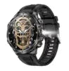 AK75 Men's 1.85-Inch Smart Watch 700mAh Battery IP67 Waterproof Sport Flashlight for Bluetooth Call Blood Pressure Silica Gel