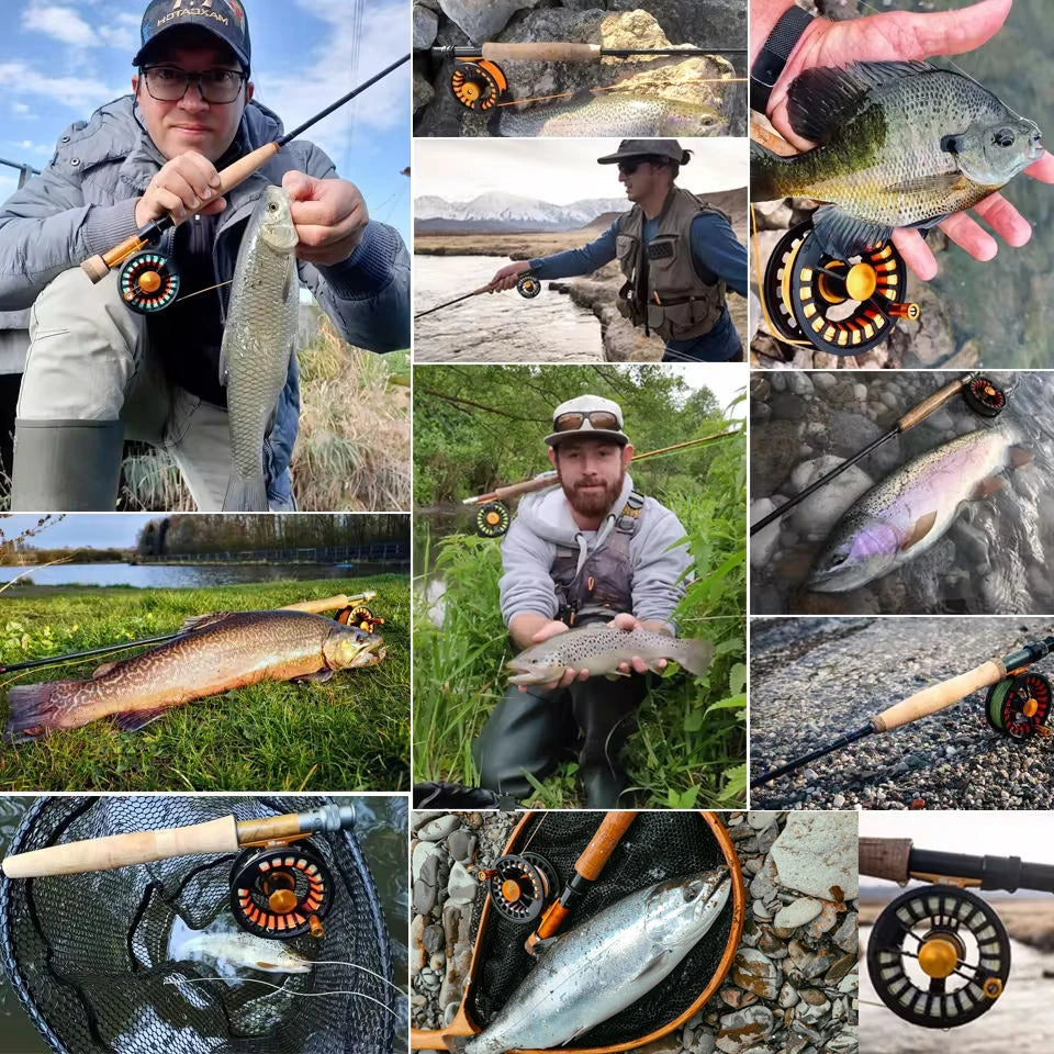 Maximumcatch Tail 3/4 5/6 7/8wt Light Weight Fly Fishing Reel Large Arbor Black Fly Reel