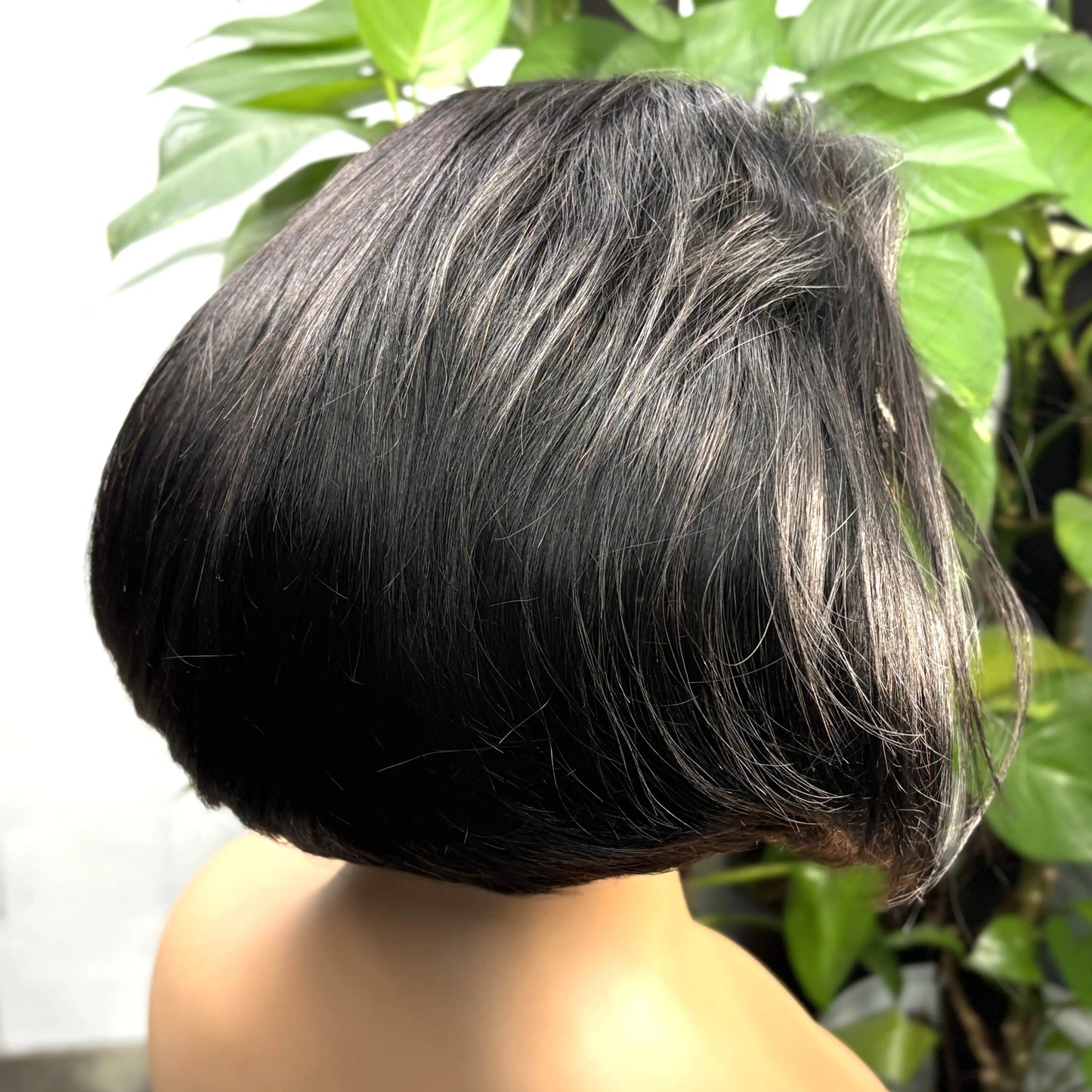 13x4 Lace Frontal 1BT4 Ombre Pixie Cut Wig Human Hair Wigs 300% Density Short Natural Wavy Remy Hair Bob Wigs for Black Women