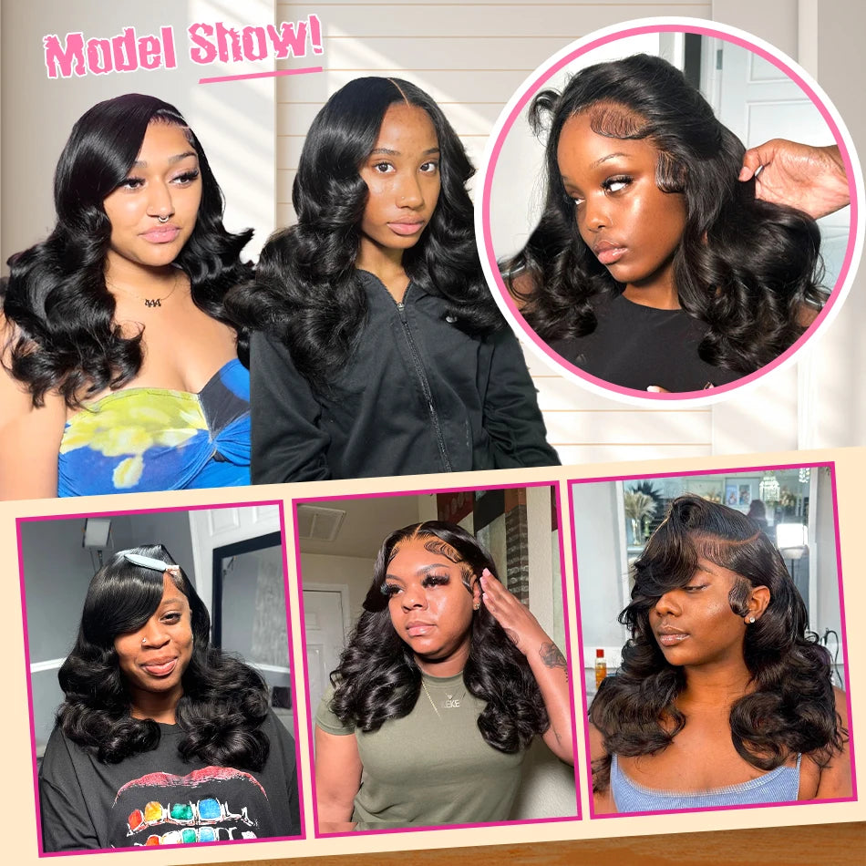 Short Bob Wigs Brazilian Body Loose Wave Human Hair 13x4 Lace Front Wigs Human Hair Pre Plucked 4x4 Lace Closure Short Bob Wigs