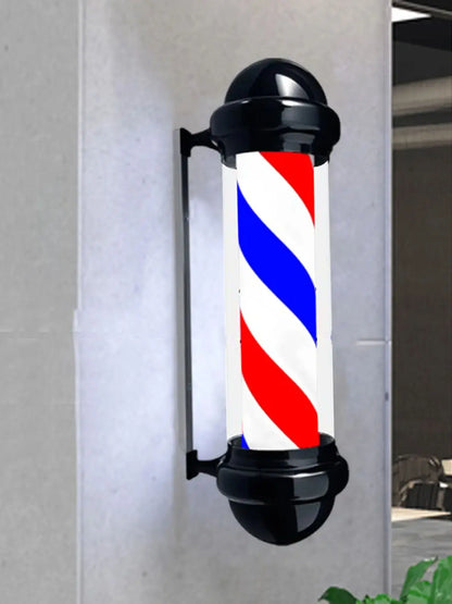 Barber Pole Rotating Light Salon LED Sign Wall Mounted Salon Light Waterproof Sturdy Barbershop Wall Hanging Salon Sign US Plug