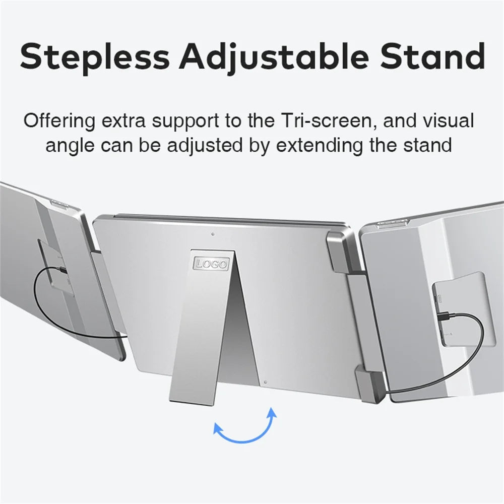 Portable LCD FHD IPS Gaming Backlit External Monitor High-Definition Dual Triple Screen Extender for Productivity Rospider