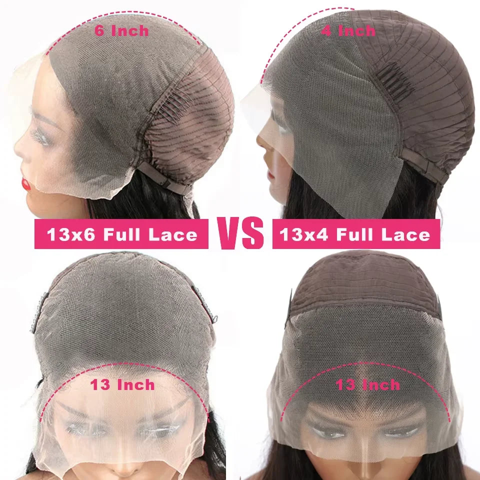 300% 13x6 HD Lace Frontal Wig 100% Raw Human Hair Straight Lace Front Wig 30 36 Inch 5x5 HD Lace Glueless Wig No Glue Human Hair