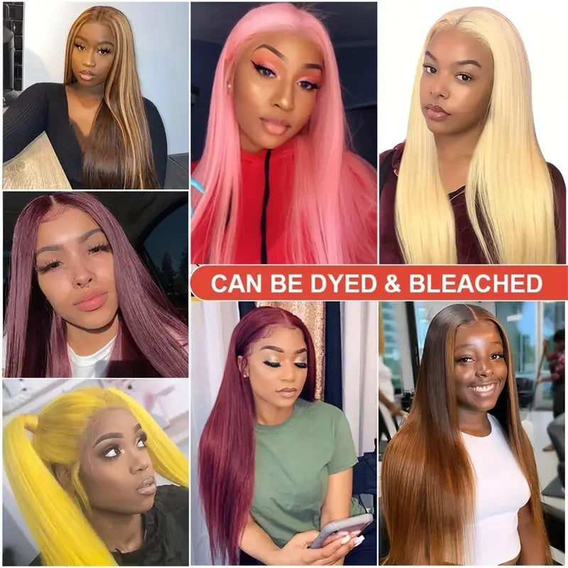 30 Inch 13x4 Lace Front Wigs 200% Density Lace Front Wig Pre Plucked Glueless Wigs Straight Black Synthetic lace front wig