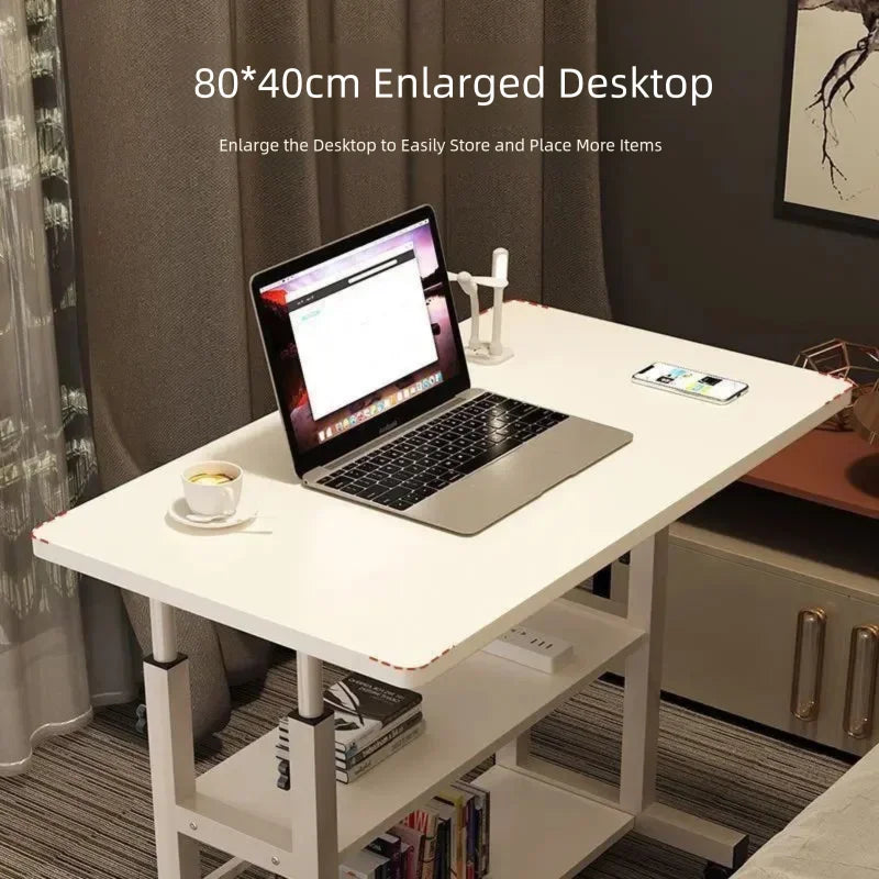 Multifunctional Rolling Bedside Table With Wheels Pulley Movable Lift Table Dormitory Bedside Table Side Movable Laptop Desk