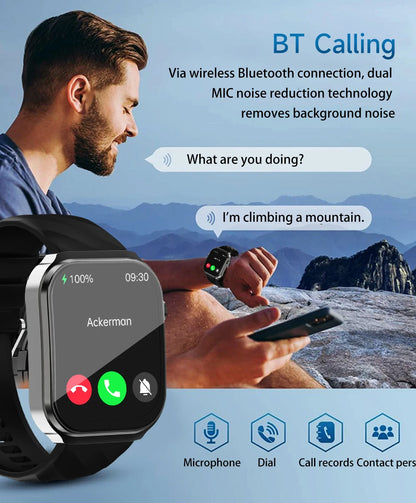 Health Smart Watch Body Temperature Sedentary Reminder Alarm Clock Multi Sports Modes Fitness Tracker Smartwatch for BT Calling