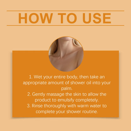 JAYSUING 100ml Luxury Shower Oil Exfoliator Moisturizing Skin Repairing Brighten Body Wash Skin Exfoliating Dirt Shower Oil