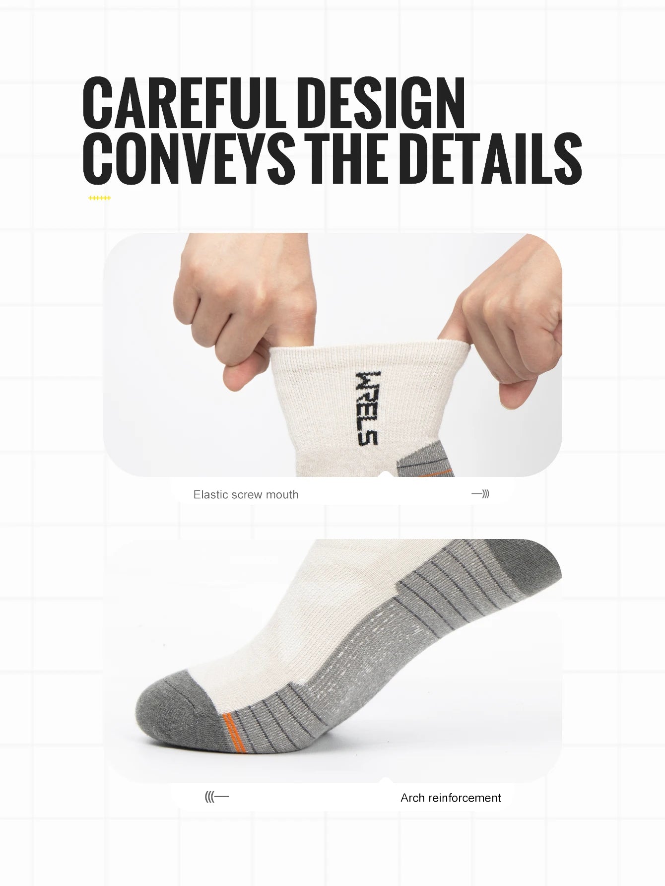 WRELS 1/3Pairs Merino Wool Socks Warm Thick Cushion Wool Socks Running Moisture Wicking Sports Socks Merino Wool Hiking Socks