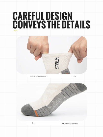 WRELS 1/3Pairs Merino Wool Socks Warm Thick Cushion Wool Socks Running Moisture Wicking Sports Socks Merino Wool Hiking Socks