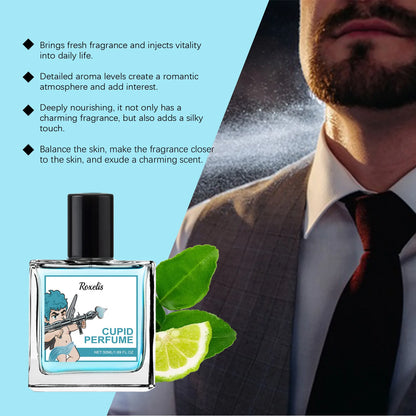 Roxelis 50ml Cologne Cupid Charm Perfume Natural Fragrance Flirting Long Lasting Pheromone Romantic Dating Atmosphere Perfume