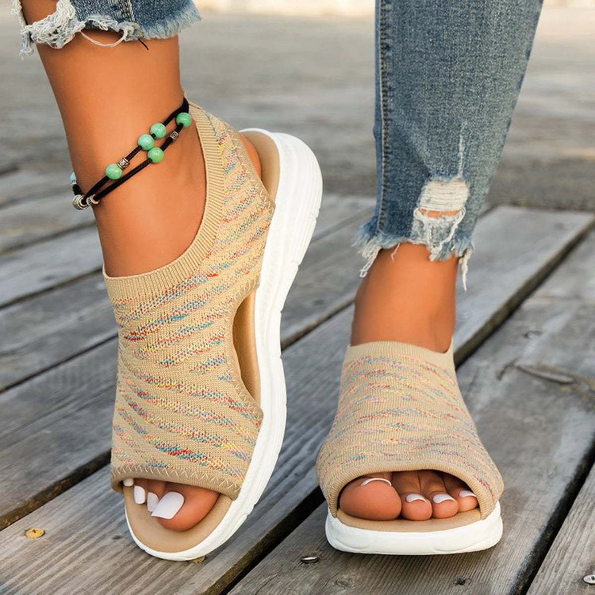 Women Dress Shoes Low Heel Wedges Shoes For Women Sandals With Arch Support Comfortable Sandals Women Flip Sandals Woman Luxury