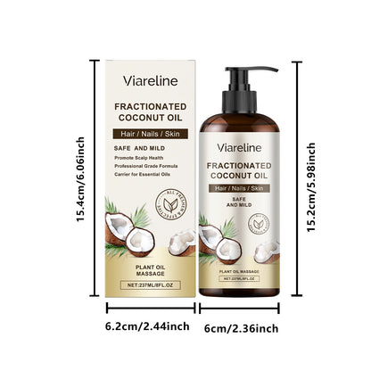 Viareline Coconut Body Essence Oil Moisturizing Massage Body Relief Soreness and Fatigue Daily Nourishing Coconut Body Oil