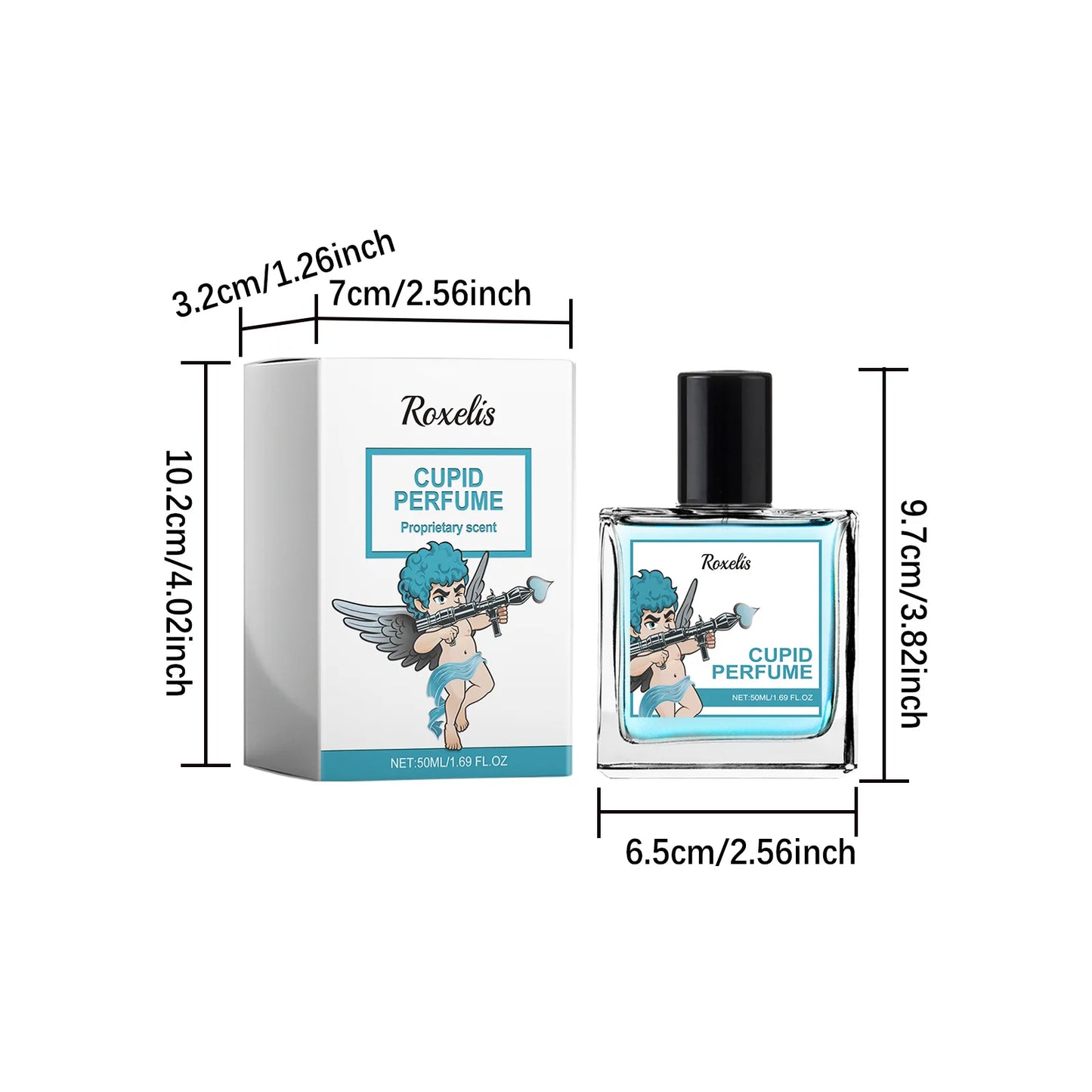 Roxelis 50ml Cologne Cupid Charm Perfume Natural Fragrance Flirting Long Lasting Pheromone Romantic Dating Atmosphere Perfume